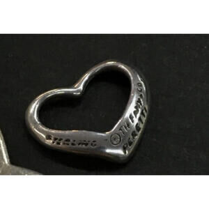 Tiffany & Co Open Heart Elsa Peretti Silver 925 Necklace Pendant Top Charm